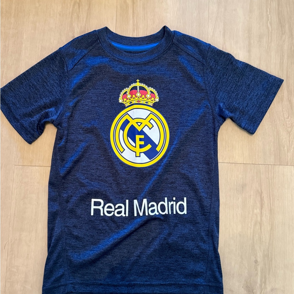 Boys' Navy Blue Graphic Soccer Tee